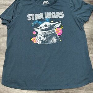 Star Wars Grogu The Mandalorian Celestial Portrait Retro Tee - Women's 0X